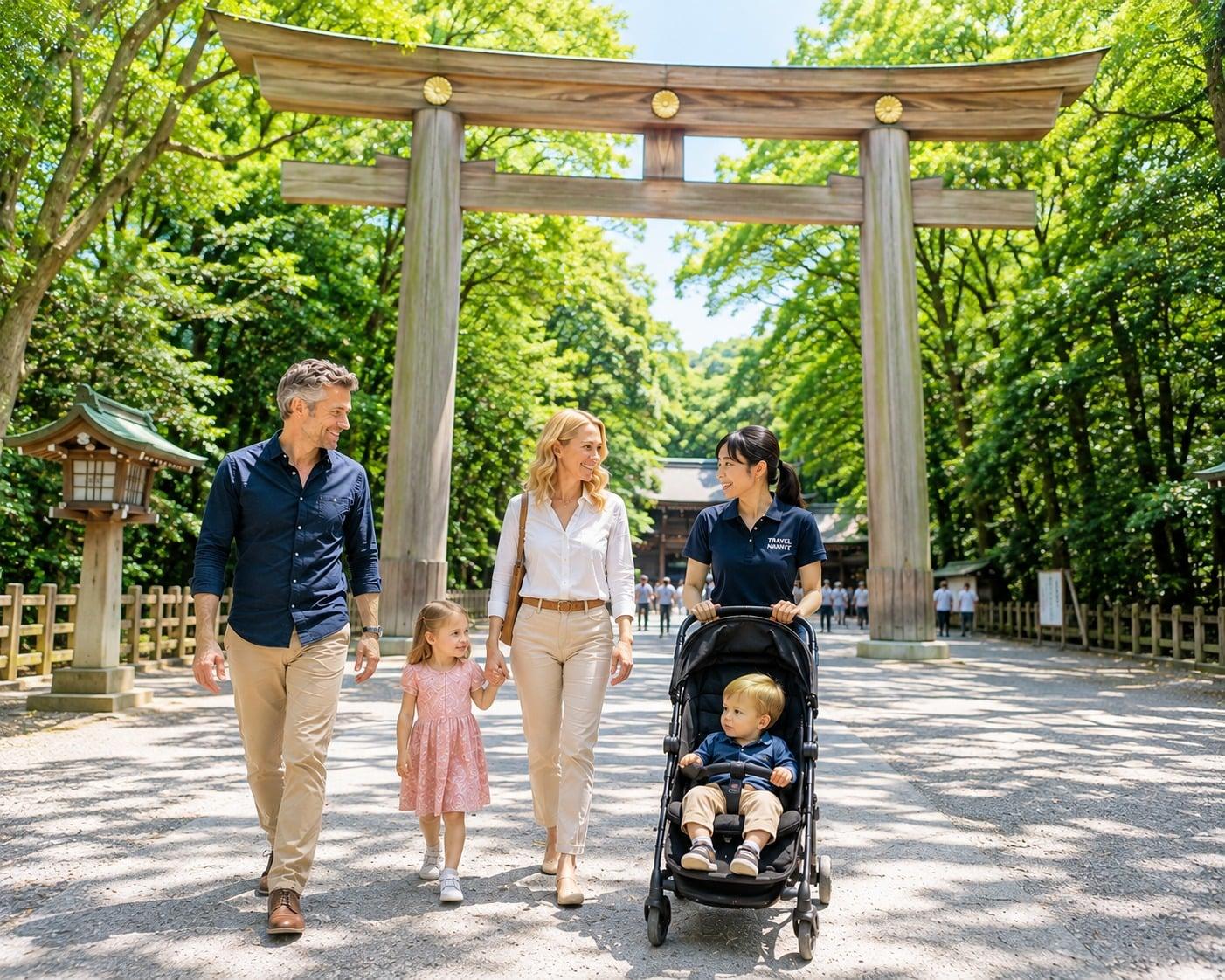 A family exploring Japan with their Travel Nanny